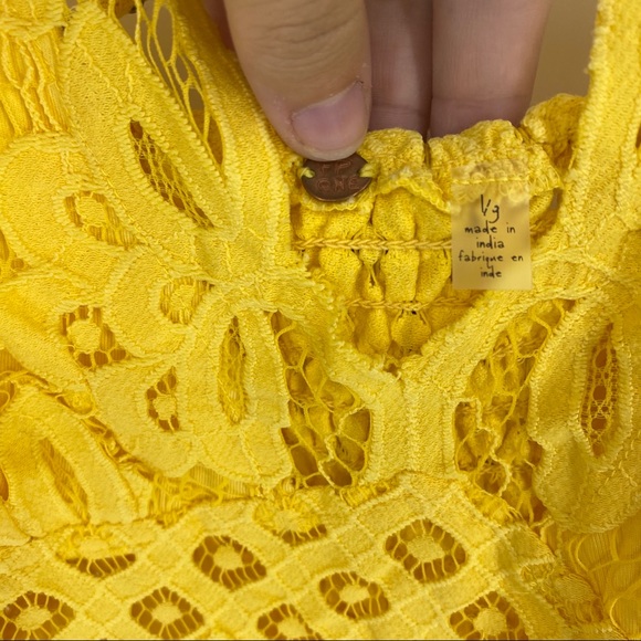 Free People deep yellow della mini slip Dress - Picture 6 of 9